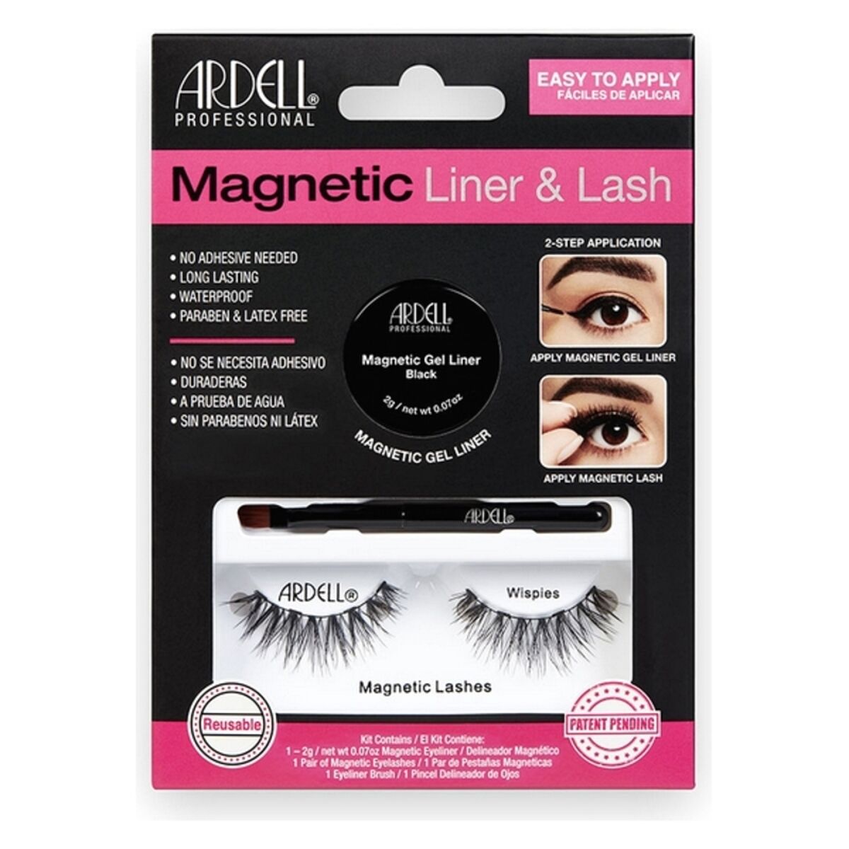 ARDELL MAGNETIC LINER & LASH WISPIES liner + 2 lashes