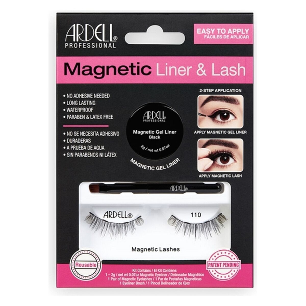 ARDELL MAGNETIC LINER & LASH #110 liner + 2 lashes