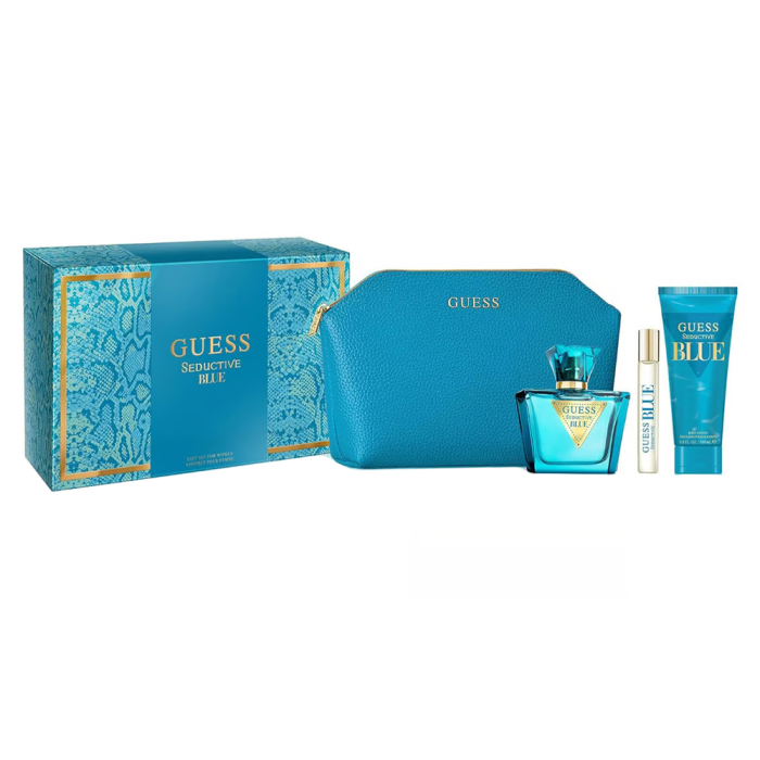 Guess Seductive Blue W Set - EdT 75 ml + b/lot 100 ml + EdT 15 ml + pouch /2023