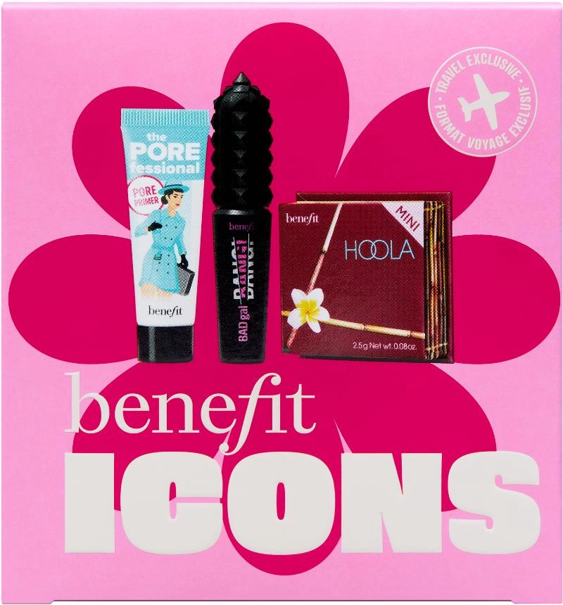 Benefit Icons Makeup SetThe Porefessional Primer 7,5 ml /  BADGal Bang! Mascara 4 g / Hoola Bronzer 2,5 g   set x 14 g