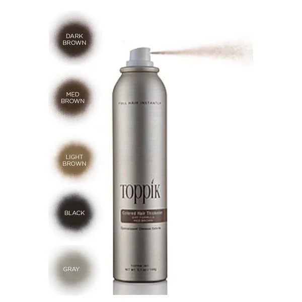 Toppik Σπρέι Κάλυψης Αραίωσης Μαλλιών με Κερατίνη Colored Hair Thickener  Black  144 gr