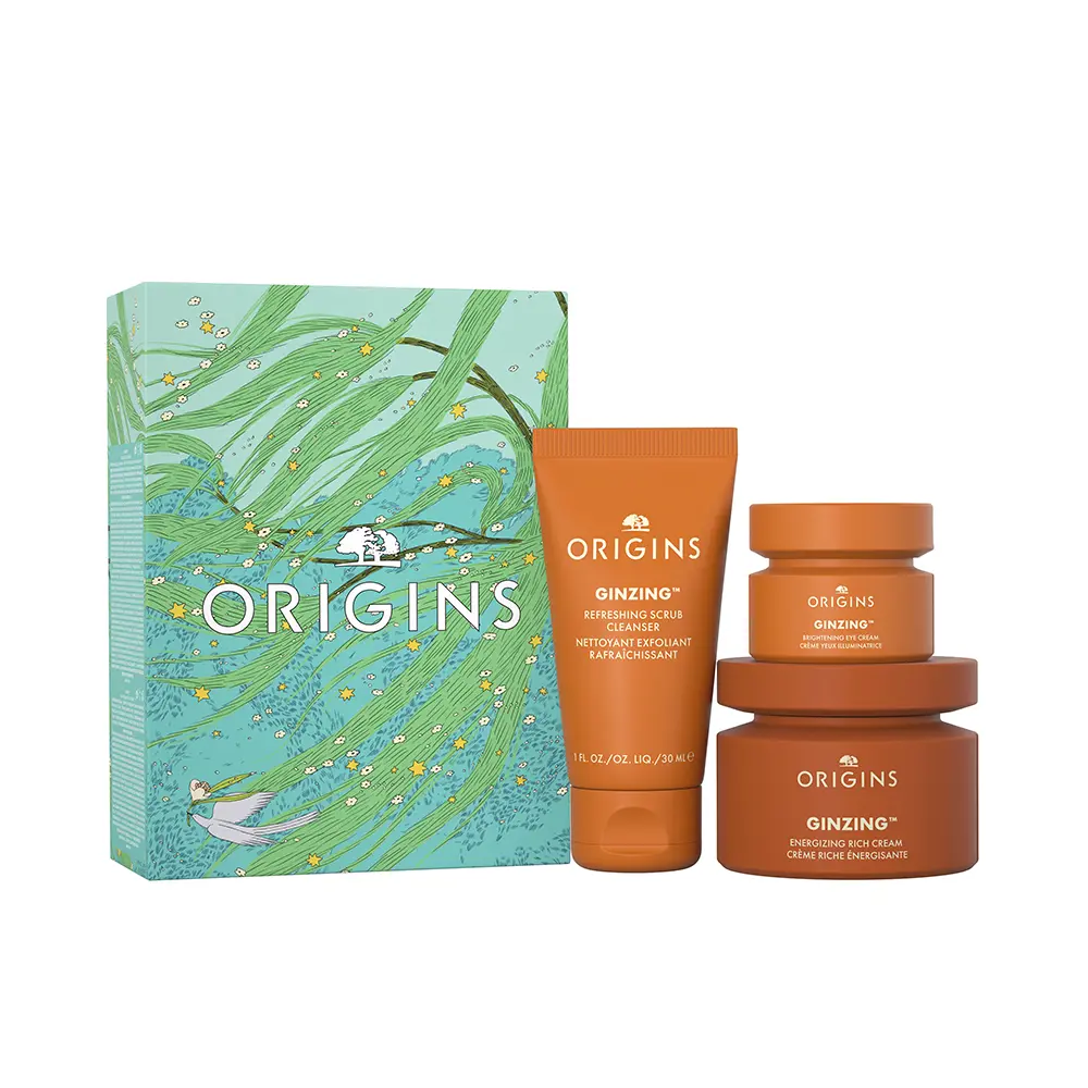 ORIGINS GINZING RICH ENERGIZING CREAM CASE 3 pcs Cream 50 ml + Eye cream 15 ml + Refreshing scrub 30 ml