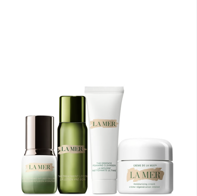 La Mer Essential Discovery Collection Giftset Creme 30ml/Foaming Cleanser 30ml/Treatment Lotion 30ml/Hydrating Infused Emulsion 15ml   set x 105 ml