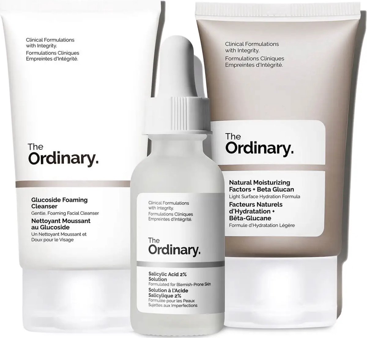 The Ordinary The Clear Set Cleansing Cream 50ml/Face Serum 30ml/Face Cream 30 ml  set x 110 ml