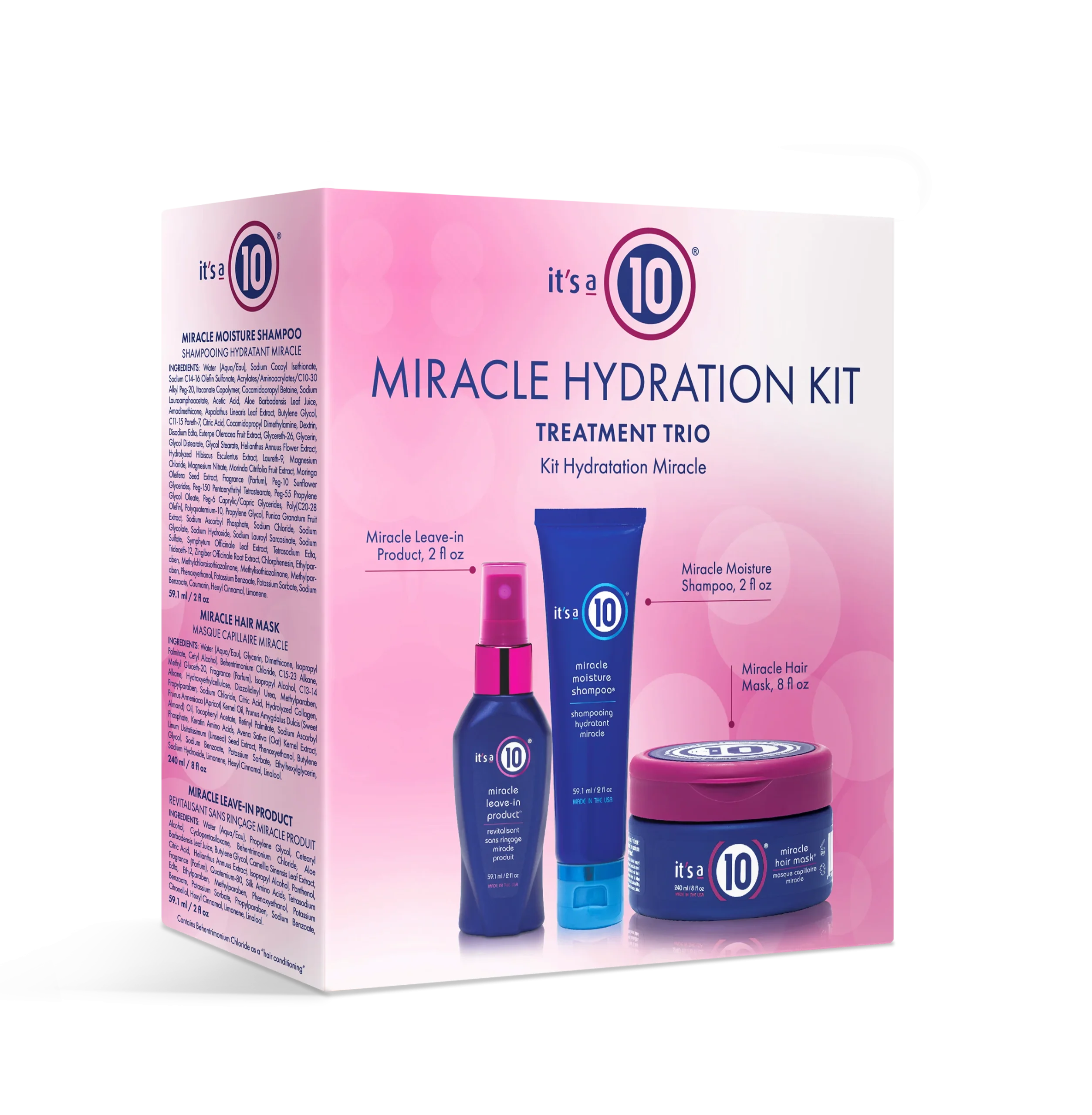 It's A 10 Miracle Hydration Set Shampoo 59,1ml/Mask 240ml/Leave-in 59,1ml   set x 358.2 ml