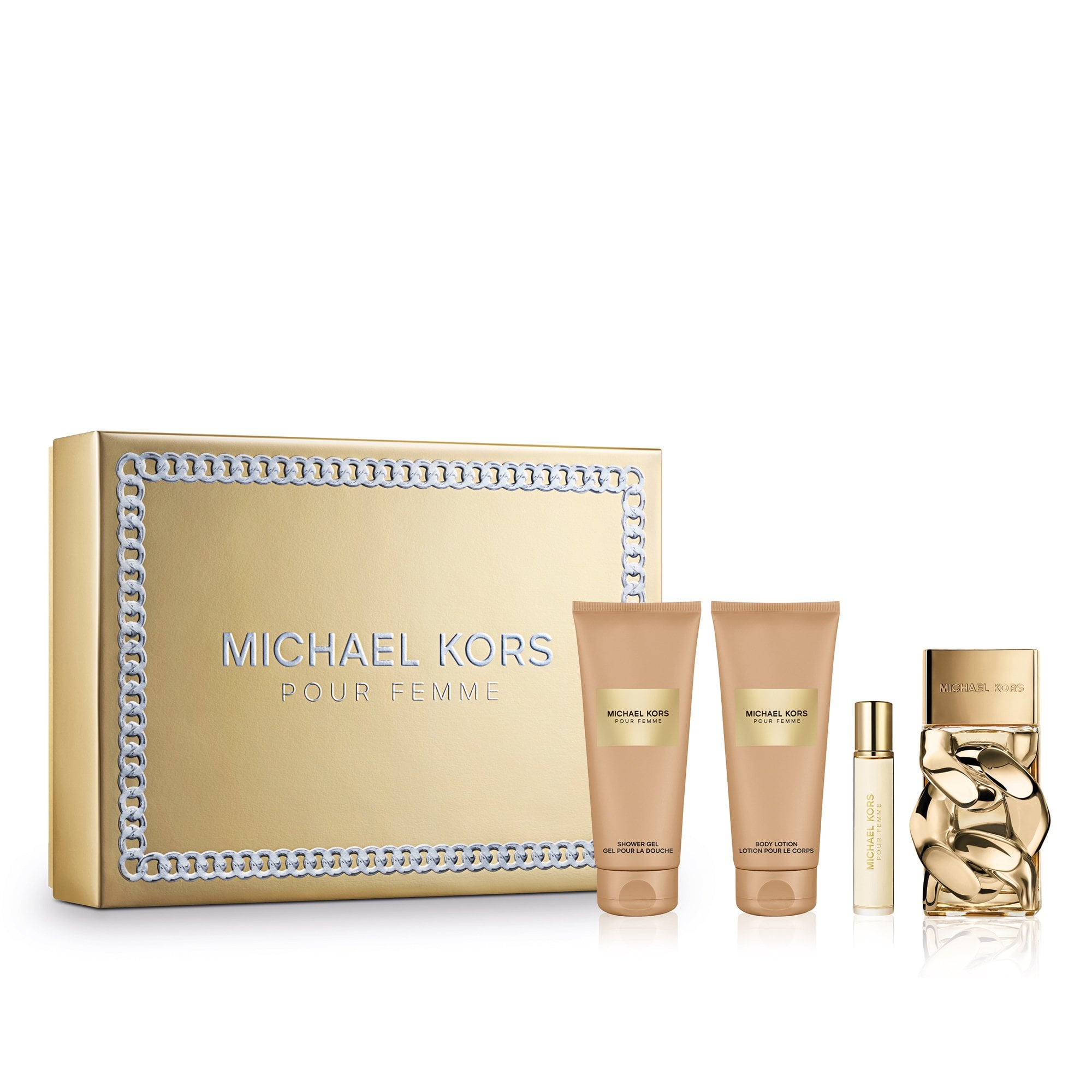Michael Kors Pour Femme Giftset Edp Spray 100ml/Shower Gel 100ml/Body Lotion 100ml/Edp Spray 10ml   set x 310 ml