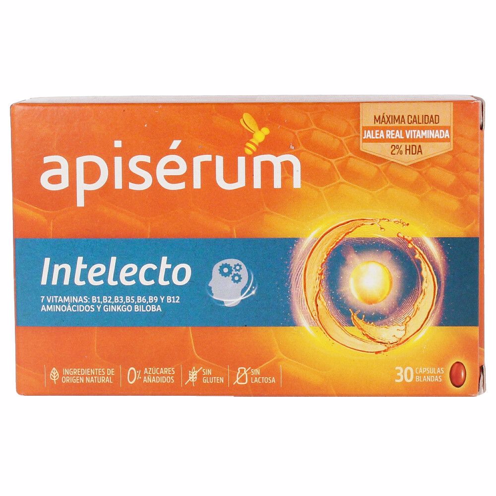 APISÉRUM APISÉRUM INTELECTO 30 caps Royal Jelly + 7 vitamins + Amino acids + Ginkgo Biloba