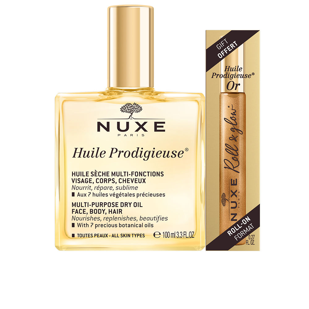 NUXE HUILE PRODIGIEUSE LOT 2 pcs Prodigious oil 100 ml + roll-on 1 u