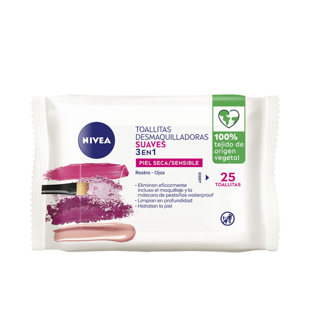 NIVEA Gentle 3-in-1 MAKEUP REMOVAL WIPES 25 u