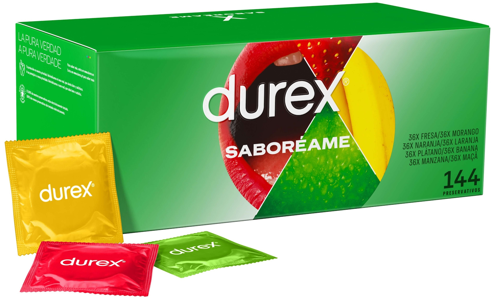 Durex Προφυλακτικά  Taste Me Fruits 144 τεμάχια