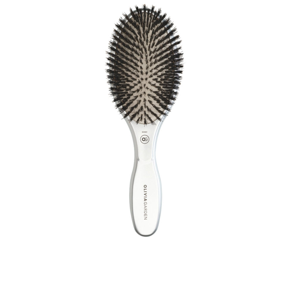 OLIVIA GARDEN EXPERT CARE OVAL Boar&Nylon Bristles Silver 1 u