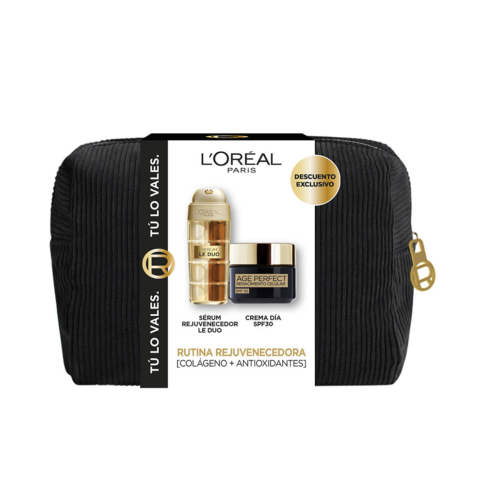 L'ORÉAL PARIS REJUVENATING ROUTINE 3-piece set Rejuvenating serum duo + Day cream SPF 30 + Toiletry bag
