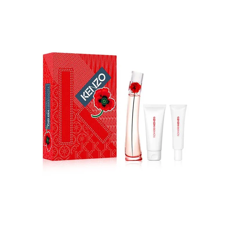 Kenzo Flower By Kenzo Giftset Edp Spray 50ml/Body Cream 75ml/Hand Cream 20ml   set x 145 ml