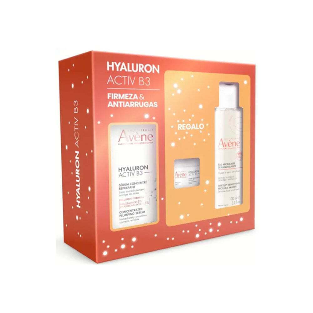 AVÈNE HYALURON ACTIV B3 AQUA GEL - CREAM + MICELLAR WATER + SERUM SET 3 pcs