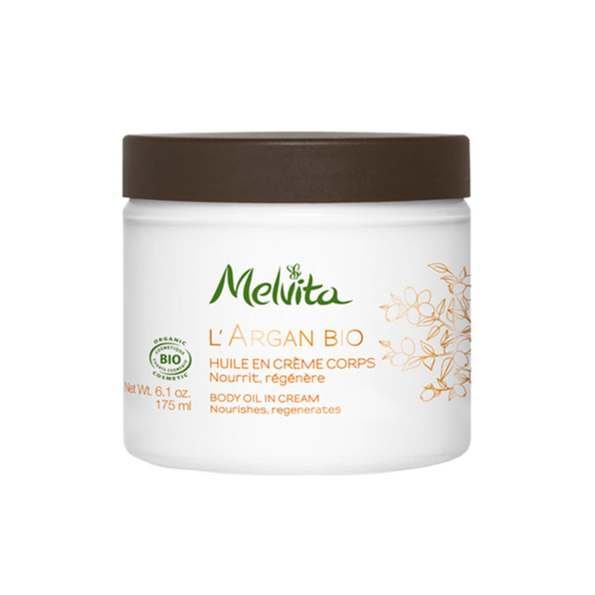 MELVITA L'ARGAN BIO huile en crème corps 175 ml