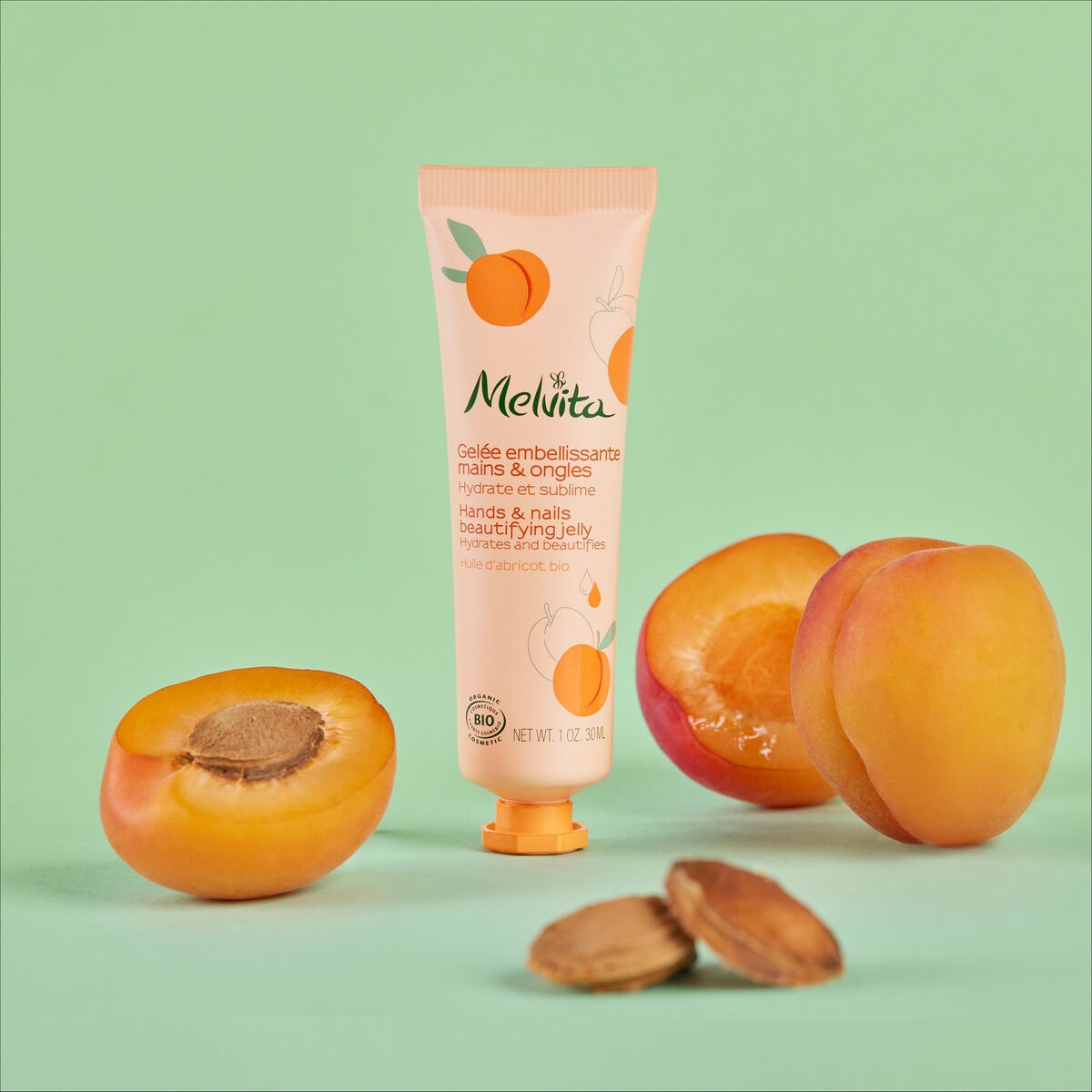 Melvita APRICOT OIL beautifying gel for hands and nails 30 ml