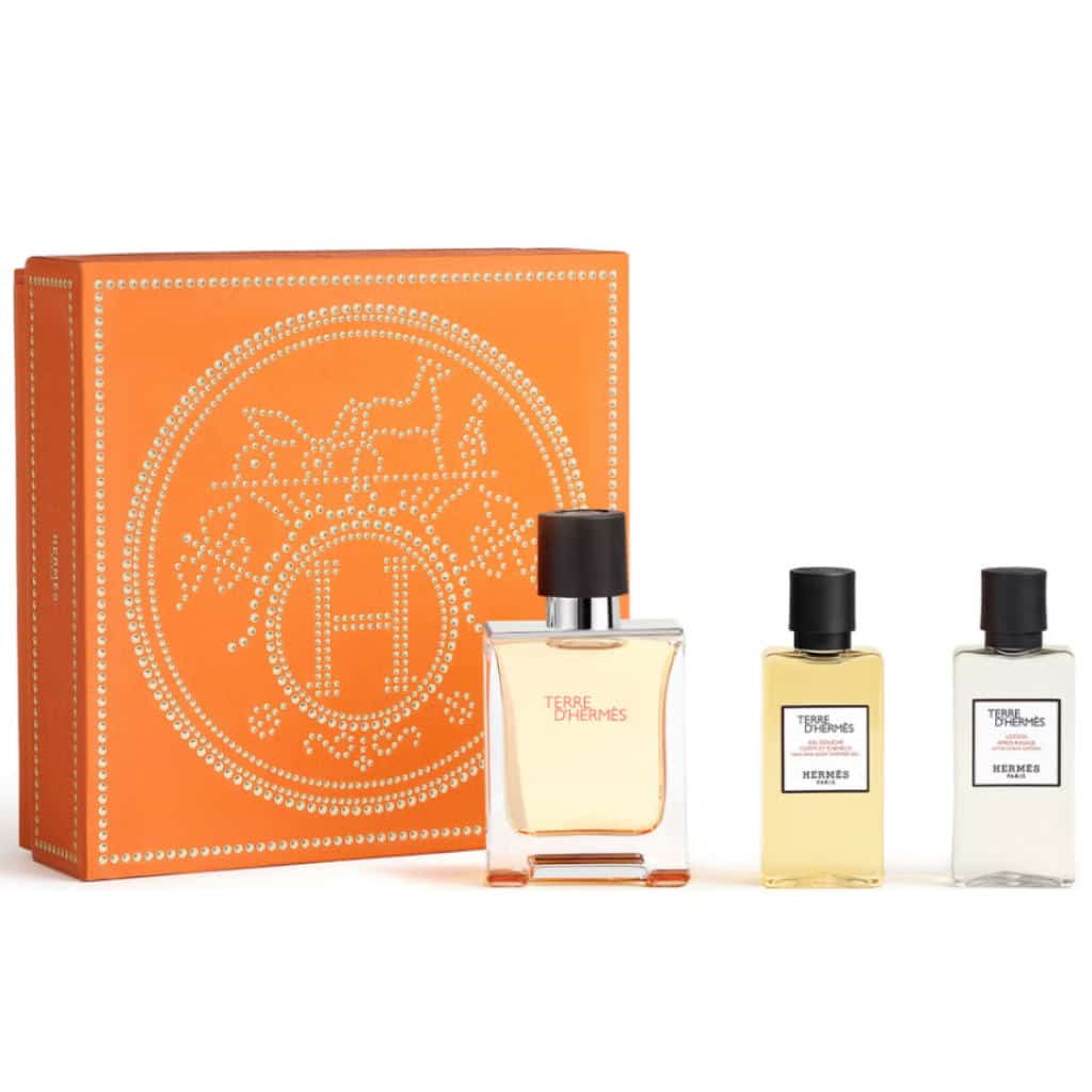 Hermes Terre D'Hermes Giftset Edt Spray 50ml/Shower Gel 40ml/Body Lotion 40ml   set x 130 ml