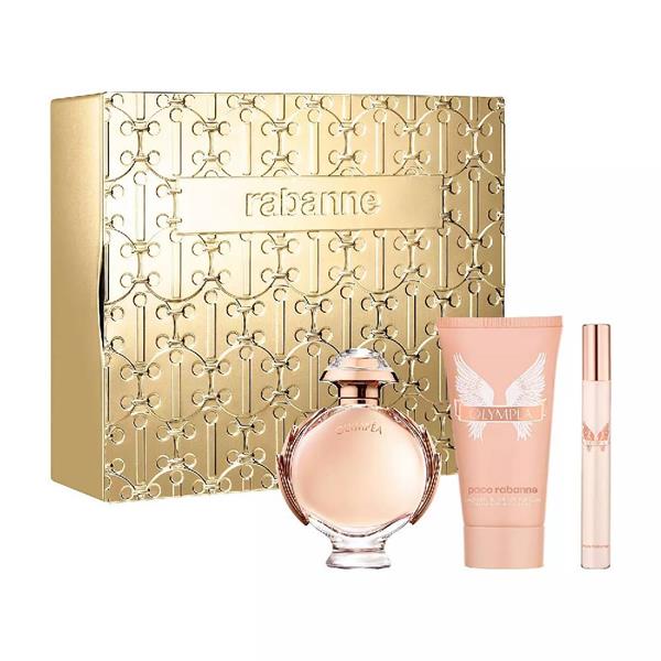 Paco Rabanne Olympea Giftset Edp Spray 50ml/Travel Spray 10ml/Body Lotion 75ml   set x 135 ml