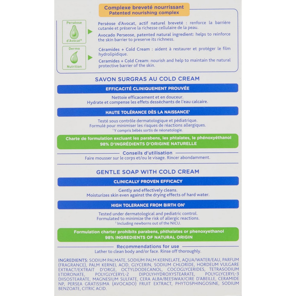 MUSTELA BÉBÉCold Cream Nutriprotector superfat soap  100 gr