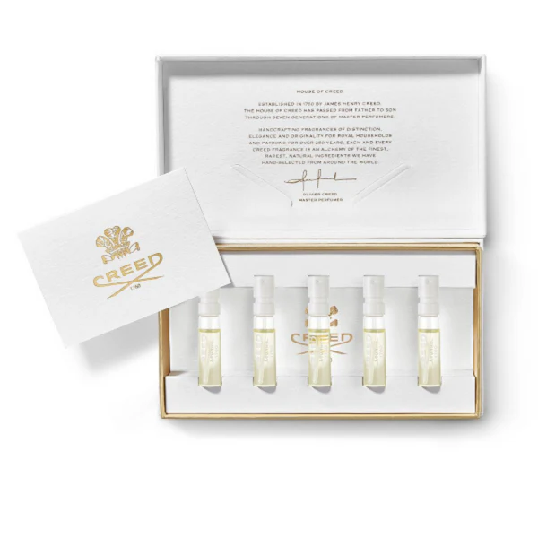 Creed Woman's Inspiration Floral Edition SetAventus For Her 1,7ml/Carmina 1,7ml/Wind Flowers 1,7ml/Queen Of Silk 1,7ml/ Spring Flower 1,7ml  @ 1 set x 8.5 ml