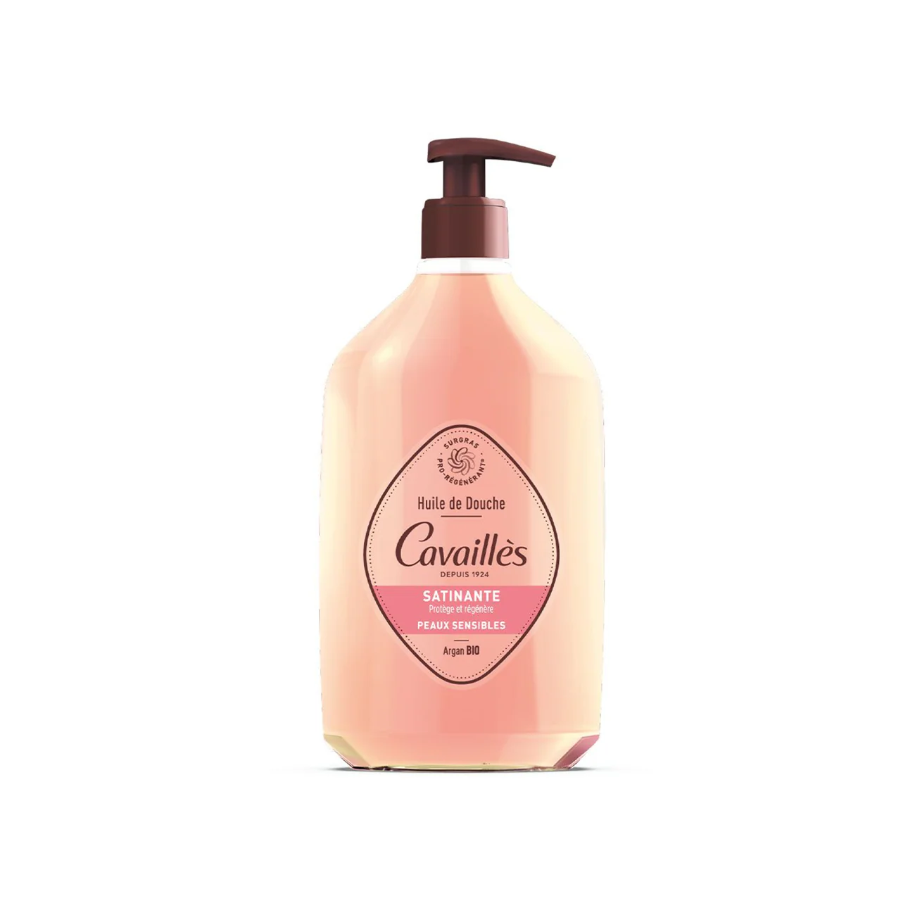 Roge Cavailles Satin Shower Oil With Argan And Rose   250 ml