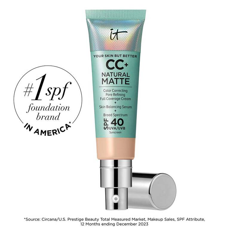IT COSMETICS CC+ NATURAL MATTE base de maquillaje en crema SPF40 #Fair light 32 ml