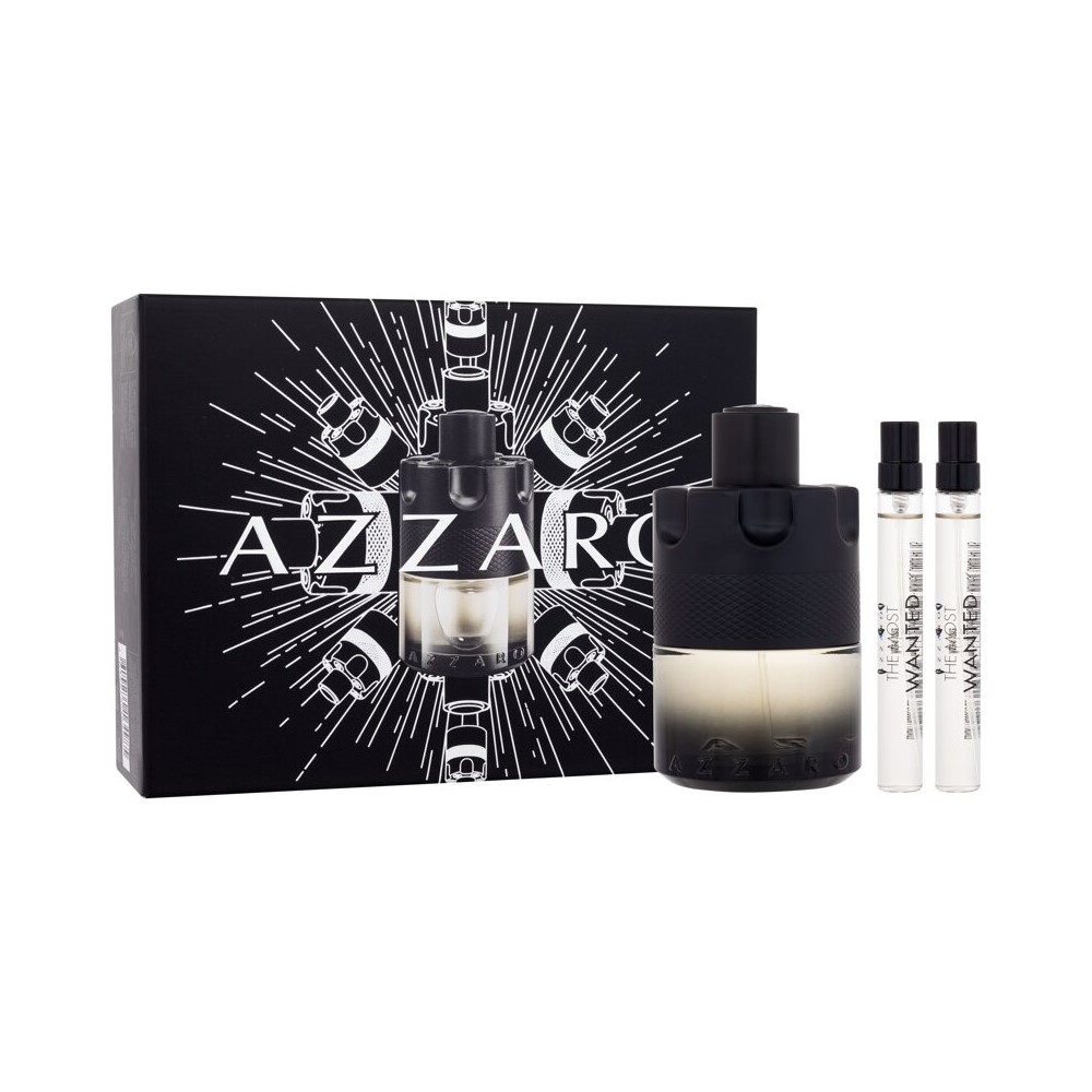 Azzaro The Most Wanted Intense Giftset Edt Spray 100ml/2x Edt Spray 10ml   set x 120 ml