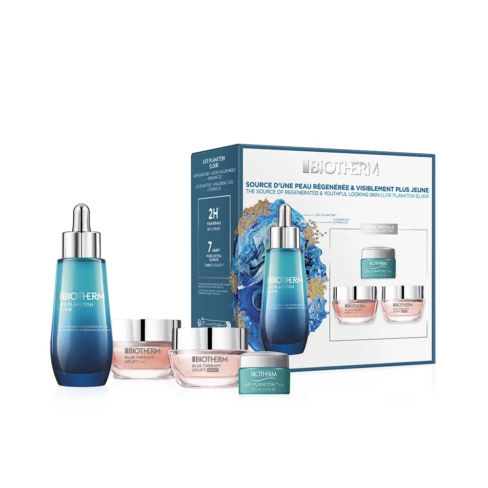 Biotherm Life Plankton Elixir Lot 4 Pcs Serum 50 Ml + Cream 15 Ml + Night Cream 15 Ml + Eye Contour Serum 5 Ml