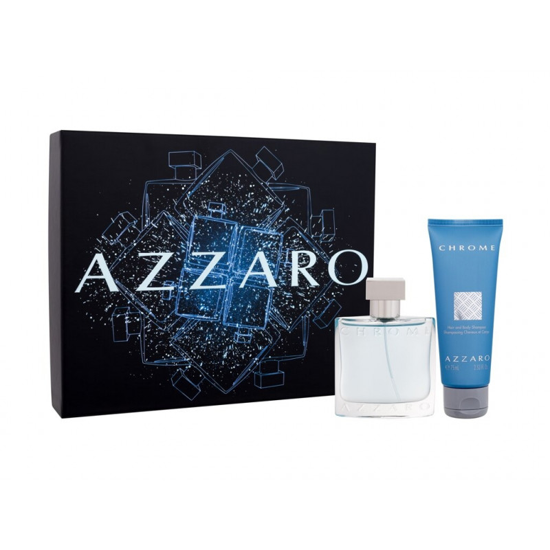 Azzaro Chrome Giftset Edt Spray 50ml/Shower Gel And Shampoo 2-in-1 75ml   set x 125 ml