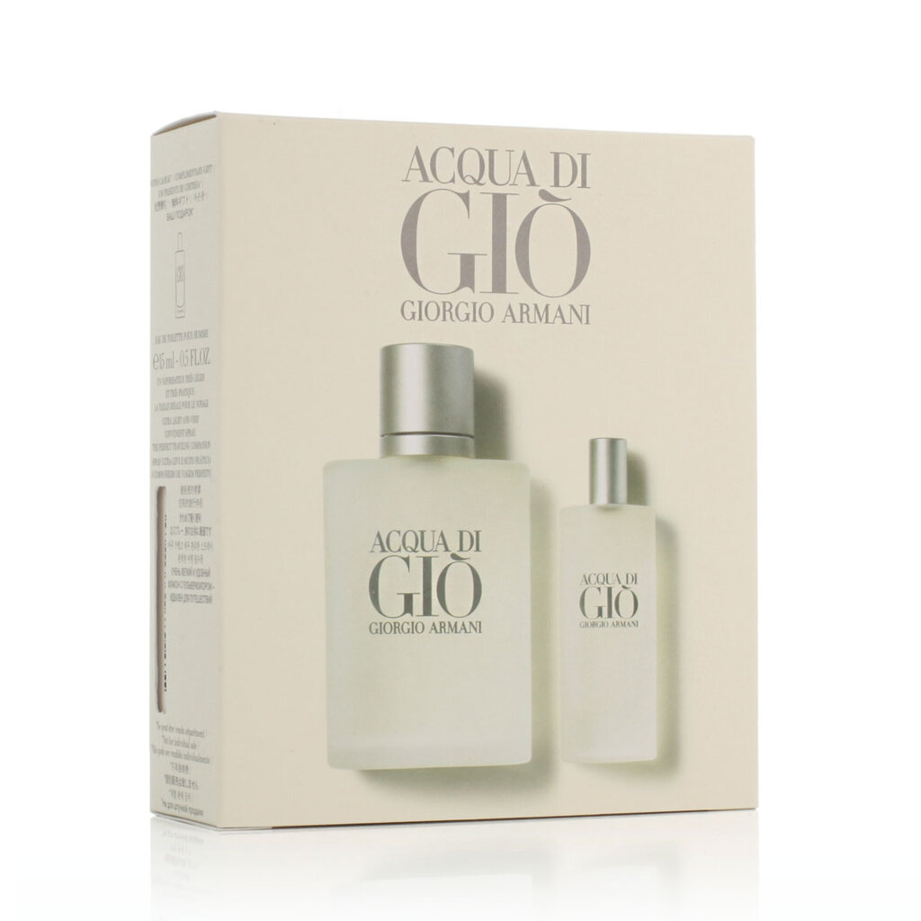 Armani Acqua Di Gio Pour Homme Giftset Edt Refill 100ml/Edt Spray 15ml   set x 115 ml
