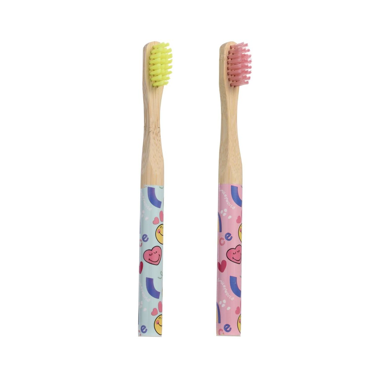 TAKE CARE SMILEY WORD BAMBOO TOOTHBRUSH LOT 2 τμχ
