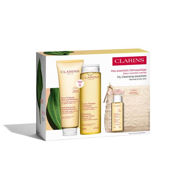 CLARINS NORMAL-DRY SKIN CLEANSING ESSENTIALS 4-piece set