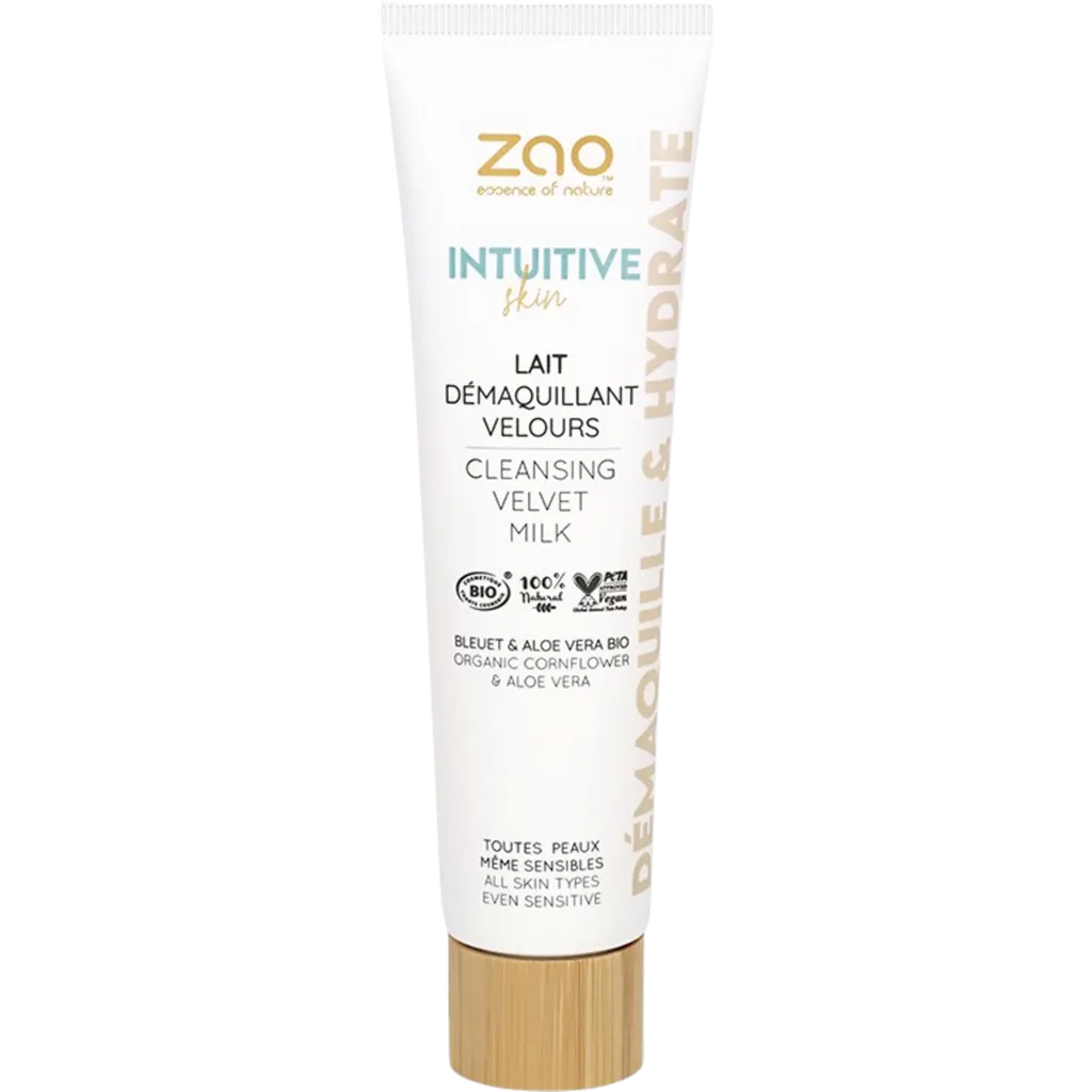 Zao Intuitive Skin Cleansing Velvet Milk Organic Cornflower & Aloe Vera   100 ml