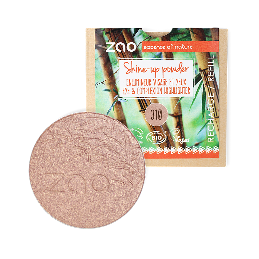 Zao Shine-Up Powder Duo - Refill #310 Pink/Champagne   9 g