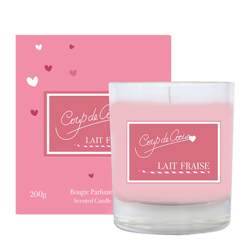 Coup De Coeur Lait Fraise Scented Candle   200 g