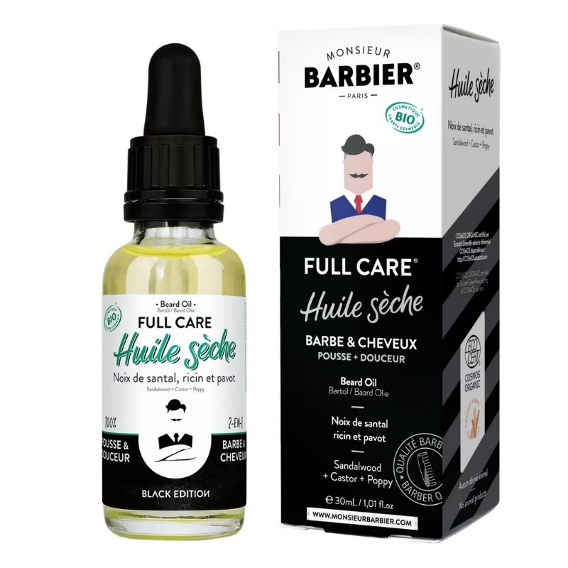 Monsieur Barbier Full 2-In-1 Care Beard Oil - Black Edition   30 ml