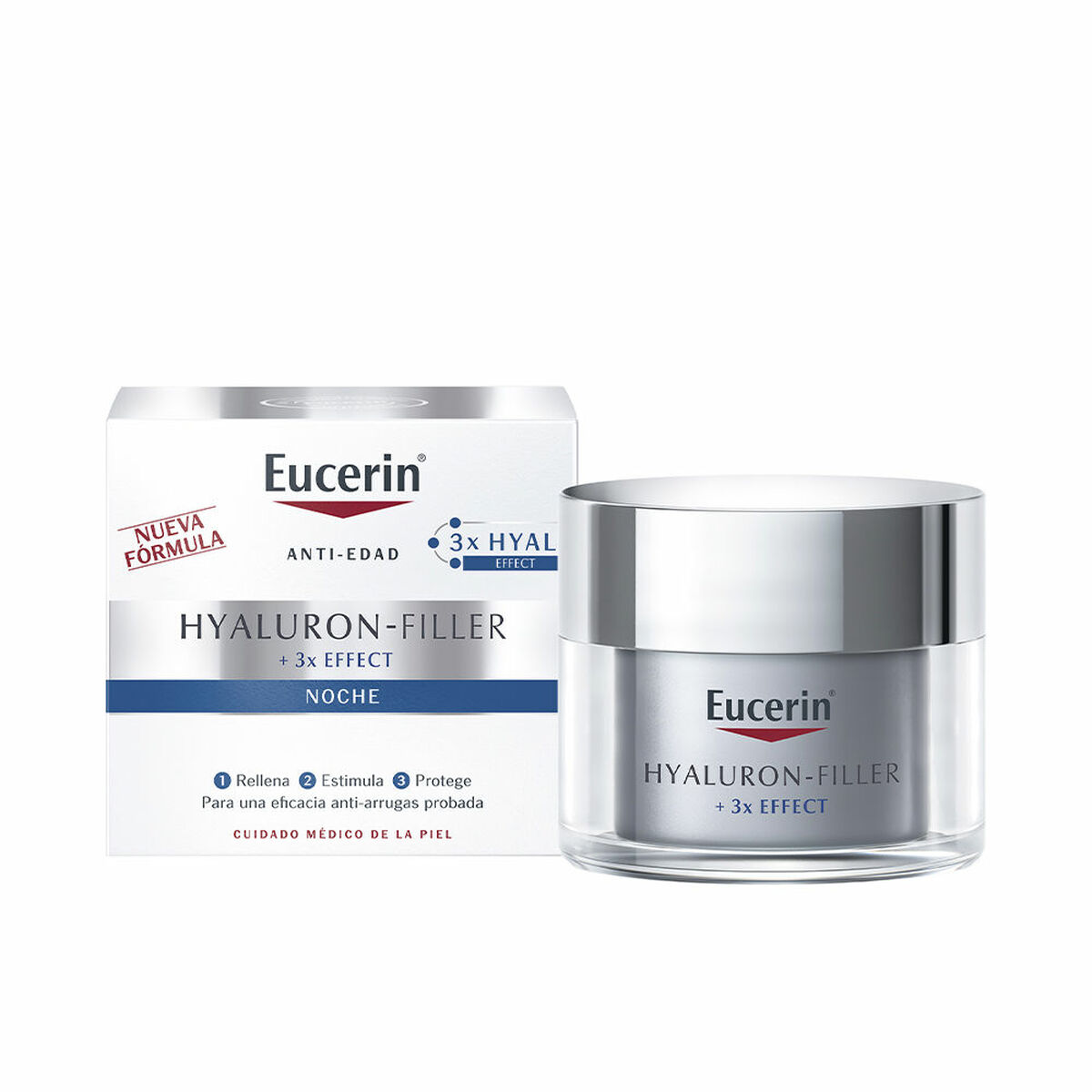 Eucerin Hyaluron-Filler + 3x Effect Κρέμα Προσώπου Νυκτός για Ενυδάτωση, Αντιγήρανση & Ανάπλαση με Υαλουρονικό Οξύ 50ml