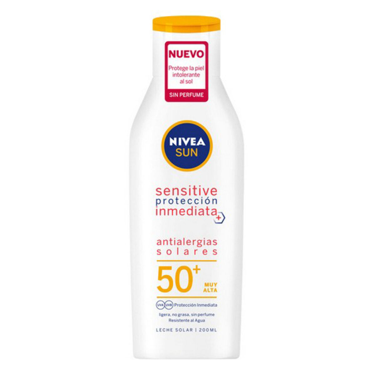 Nivea Sun Sensitive Immediate Protect Αδιάβροχη Αντηλιακή Κρέμα Προσώπου και Σώματος SPF50 200ml