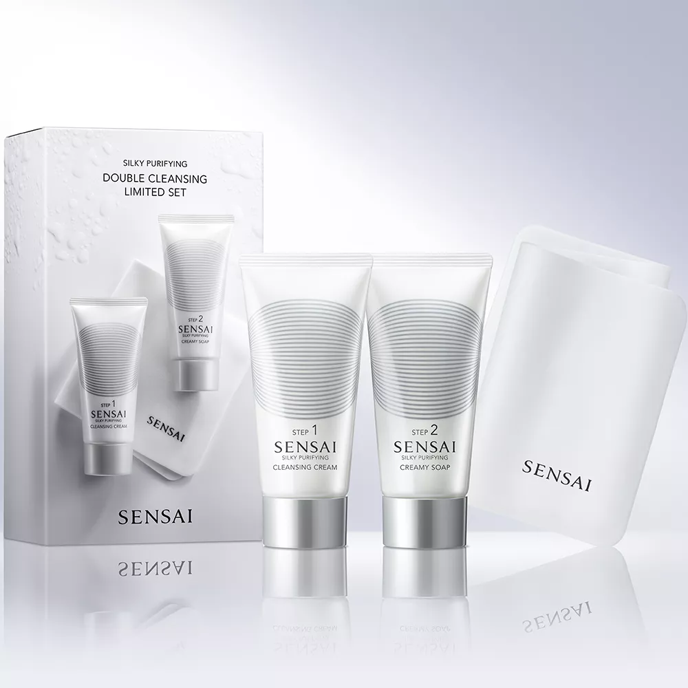 Sensai Silky Purifying Double Cleansing Set Cleansing Cream 75ml/Creamy Soap 75ml   set x 150 ml