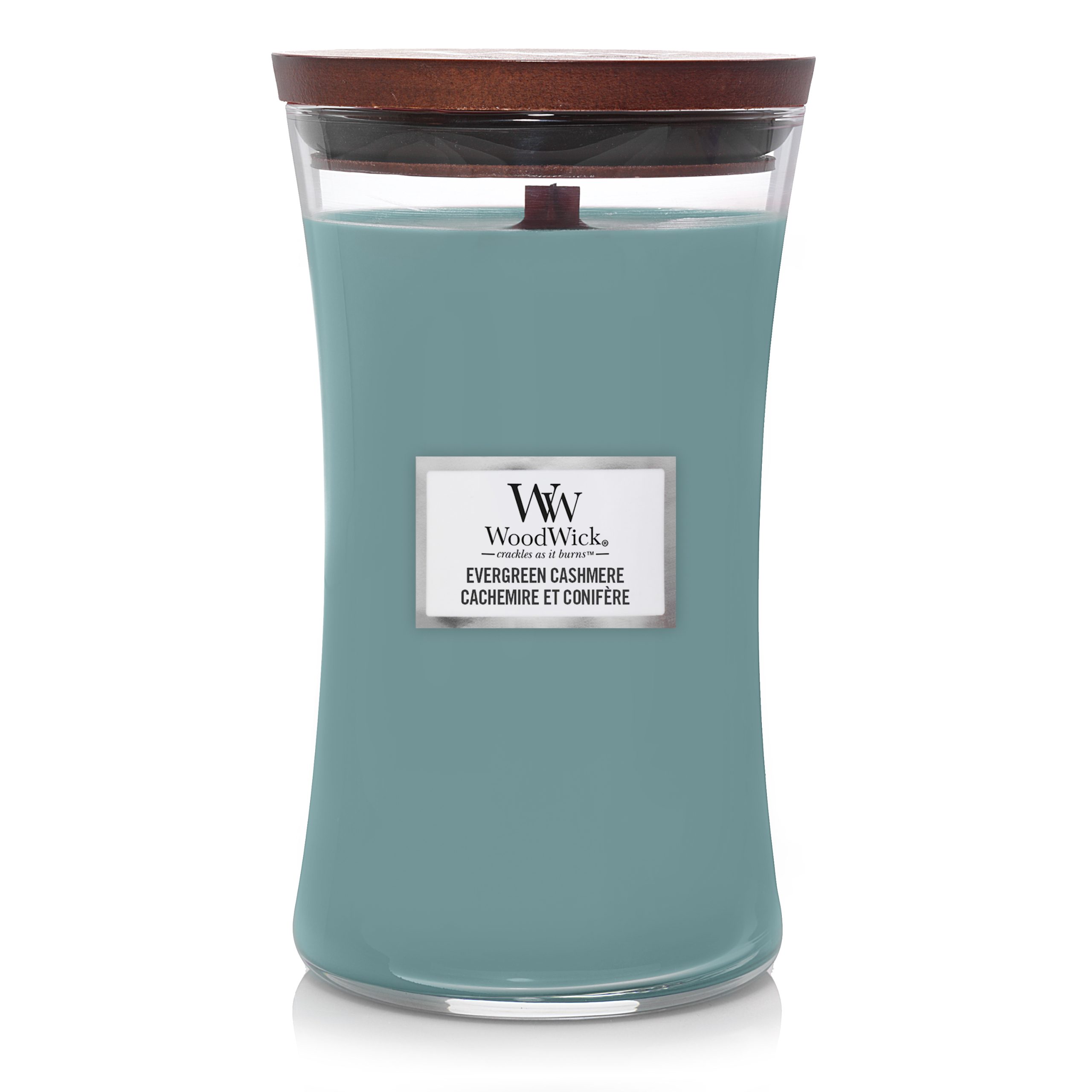 Woodwick Evergreen Cashmere Large Hourglass Candle   0