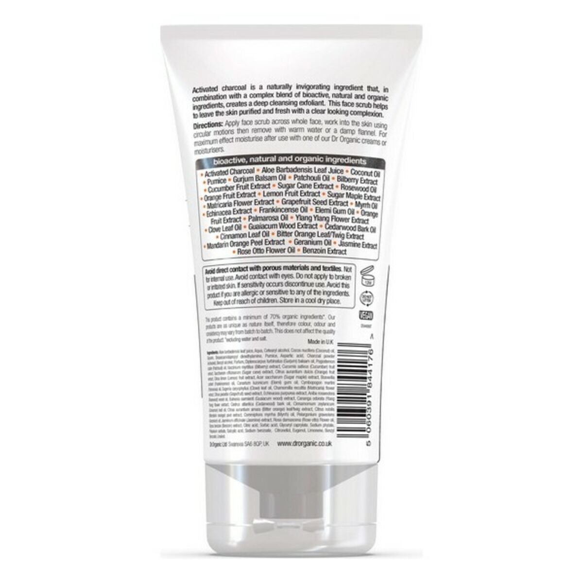 Dr.Organic BioActive Skincare Activated Charcoal Deep Cleansing Face Scrub 125ml