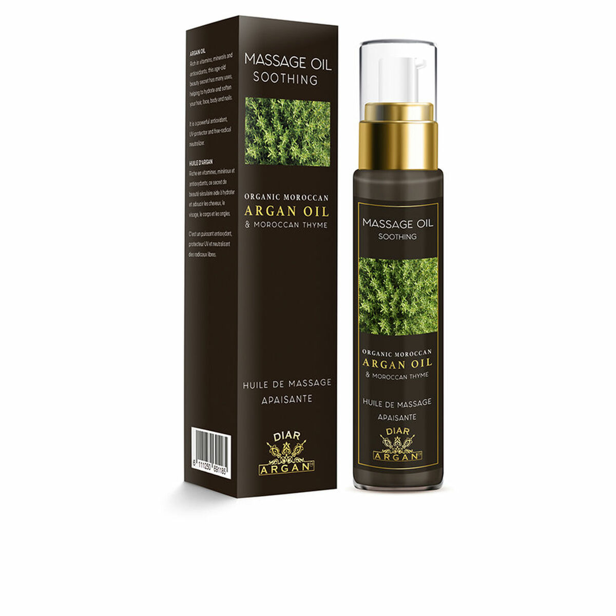 DIAR ARGAN SOOTHING OIL FOR MASSAGE of argan with thyme 50 ml