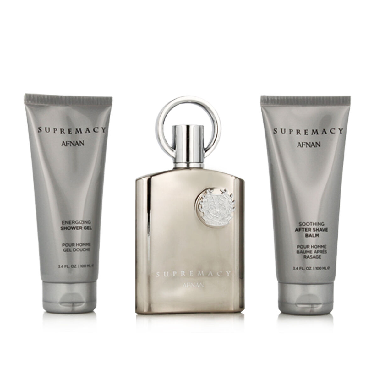 Afnan Supremacy Silver M Set - EdP 100 ml + a/s balm 100 ml + sh/gel 100 ml