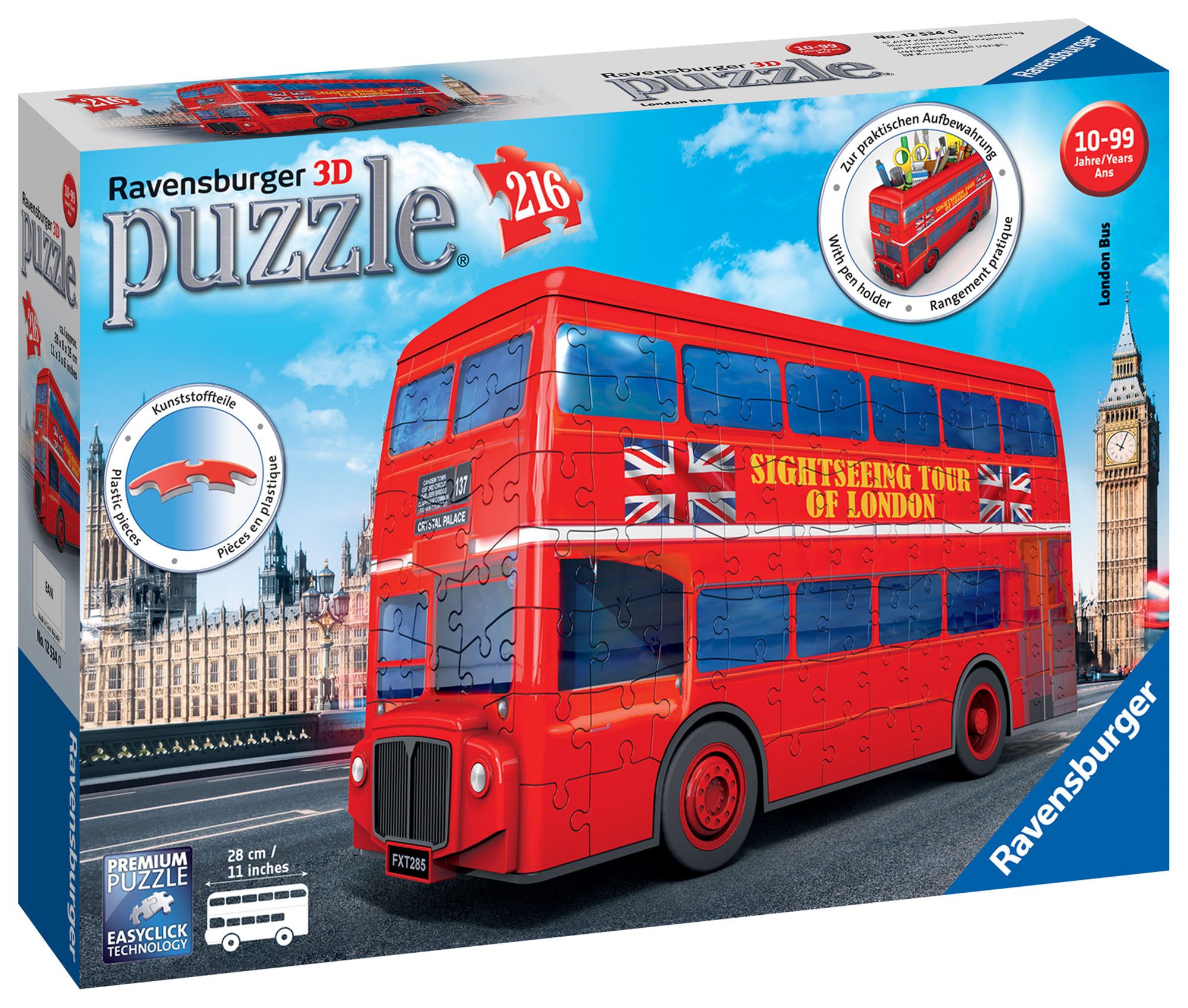 Ravensburger 3D Puzzle 216 Τεμ. London Bus - Λεωφορείο Λονδίνου