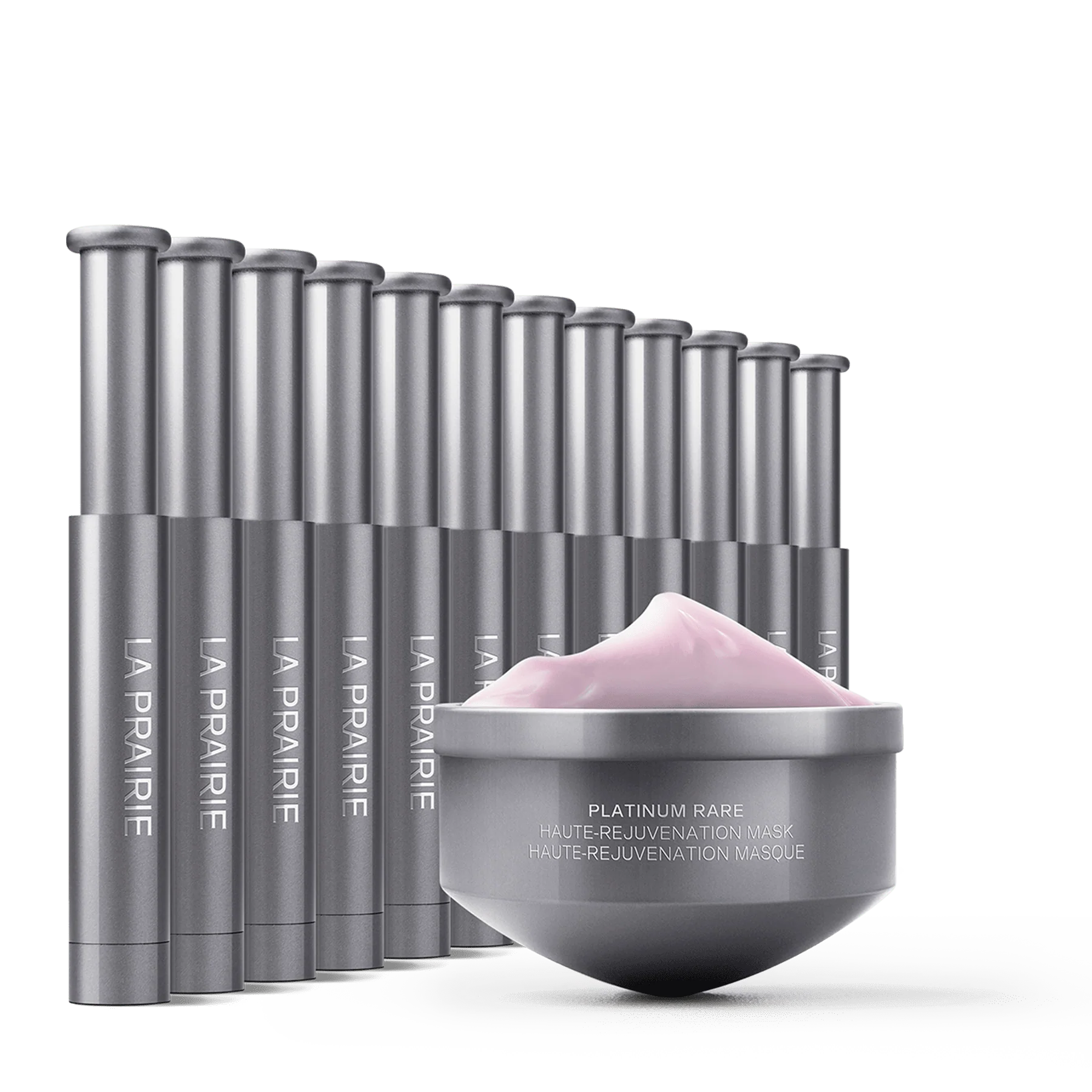 La Prairie Platinum Rare Haute Rejuvenation Mask Refill Cream 20ml/12xSerum 07ml   set x 28.4 ml