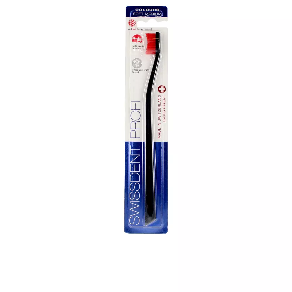 SWISSDENT COLOURS CLASSIC toothbrush #black&red
