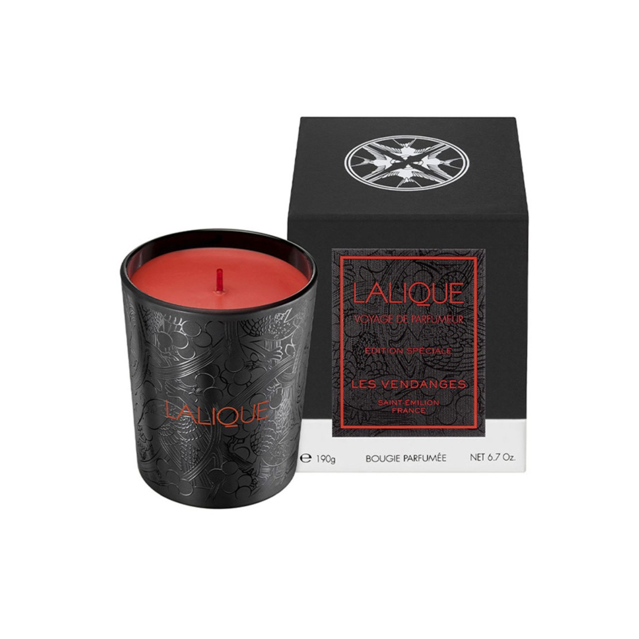 Lalique Scented Candle Les Vendages - Saint Emilion - France - Special Edition   190 g