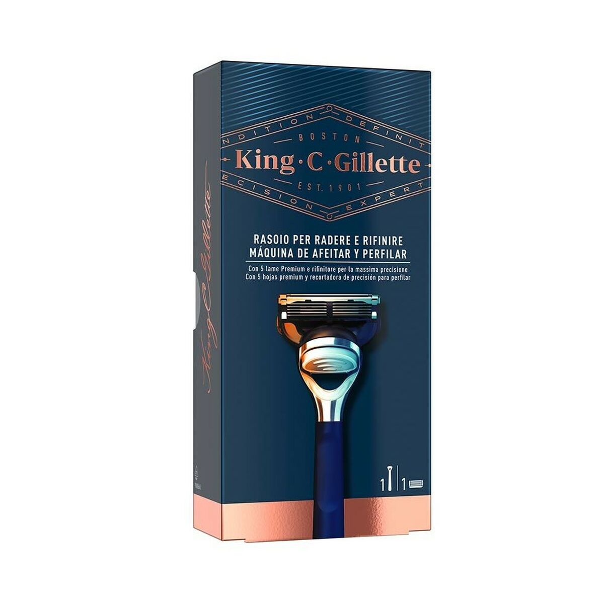 GILLETTE GILLETTE KING shave & edging razor 1 pz