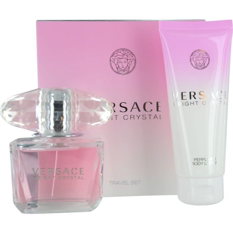 Versace Bright Crystal Giftset edt spray 90ml/body lotion 100ml  set x 190 ml