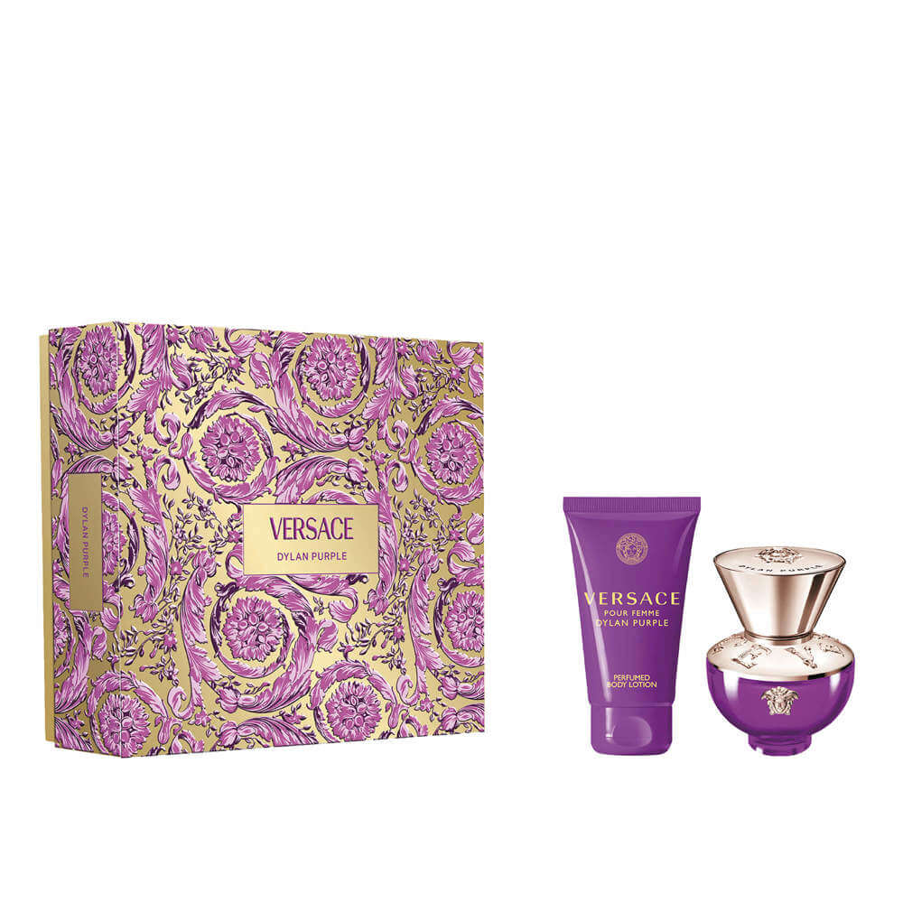 Versace Dylan Purple Pour Femme Giftset Edp Spray 30ml/Body Lotion 50ml /Bag   set x 80 ml